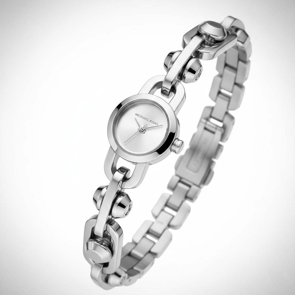 Michael Kors MK4872 Women’s Silver Dial Silver Stainless Steel Watch - Luxury Hub Store