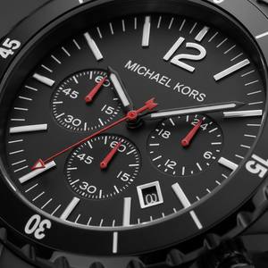 Michael Kors MK8161 Men’s Black Dial Black Stainless Steel Madison Chronograph Watch - Luxury Hub Store