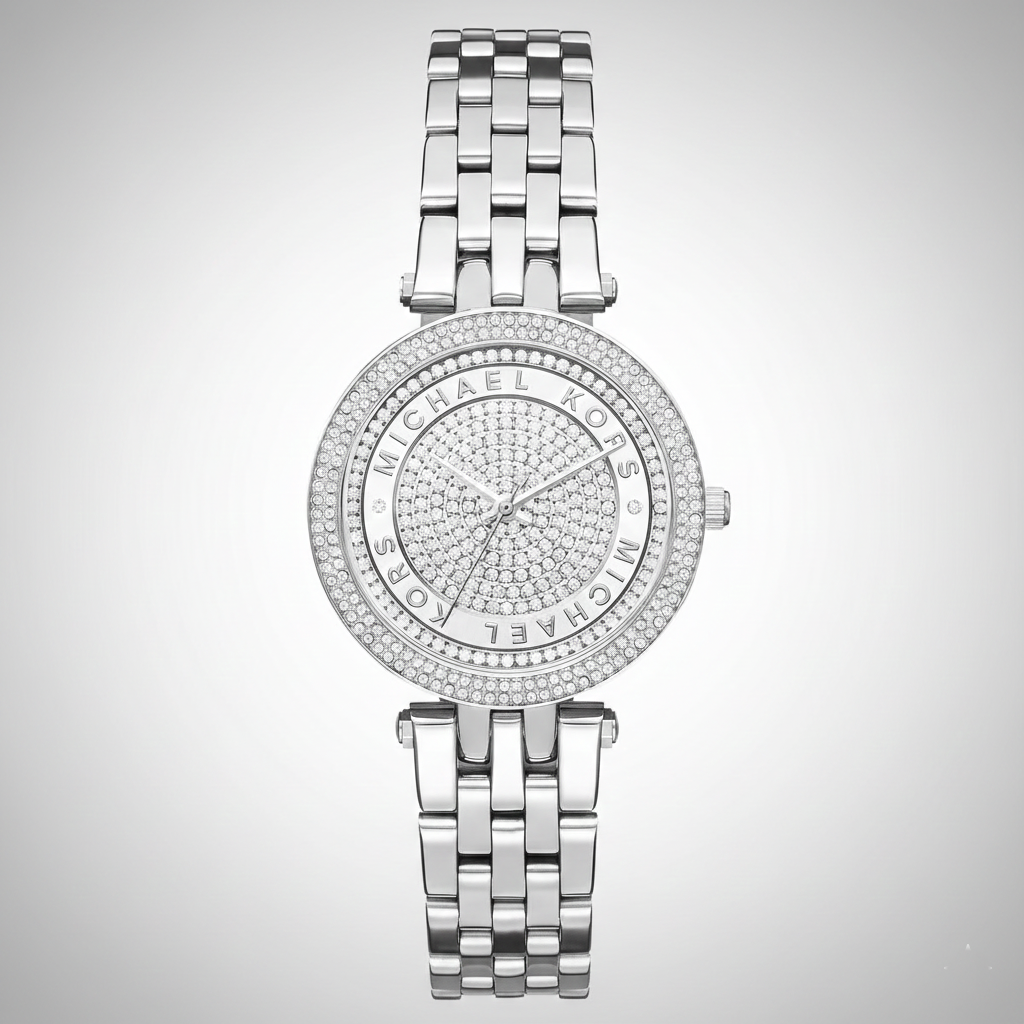 Michael Kors MK3476 Darci Mini Women’s Silver Crystal Dial Watch - Luxury Hub Store