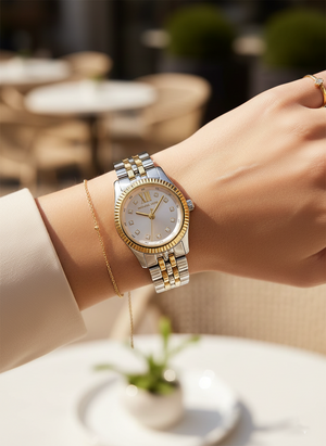 Michael Kors Lexington MK4815 Women’s Two-Tone Silver Dial Multi-Function Watch - Luxury Hub Store