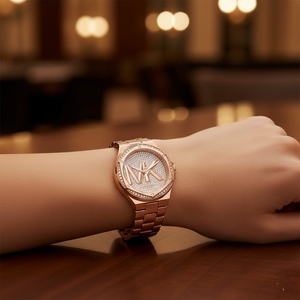 Michael Kors Lennox MK7230 Women’s Rose Gold Dial Rose Gold Bracelet Multi-Function Watch - Luxury Hub Store