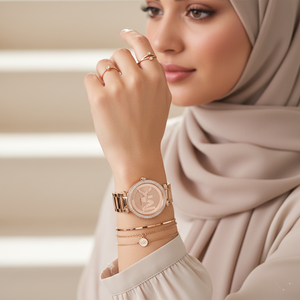 Michael Kors MK5865 Women’s Rose Gold Dial Rose Gold Stainless Steel Crystal MK Logo Watch - Luxury Hub Store