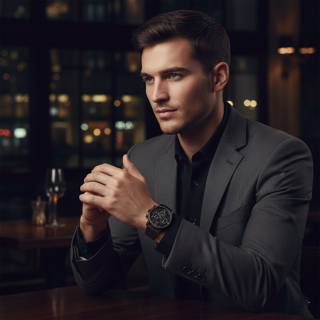 Tommy Hilfiger Sullivan 1791879 Men’s Black Dial Black Stainless Steel Multi-Function Watch - Luxury Hub Store