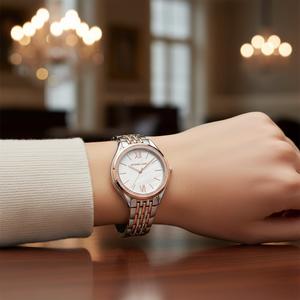 Michael Kors Mindy MK7077 Women’s Mother of Pearl Dial Two-Tone Bracelet Multi-Function Watch - Luxury Hub Store