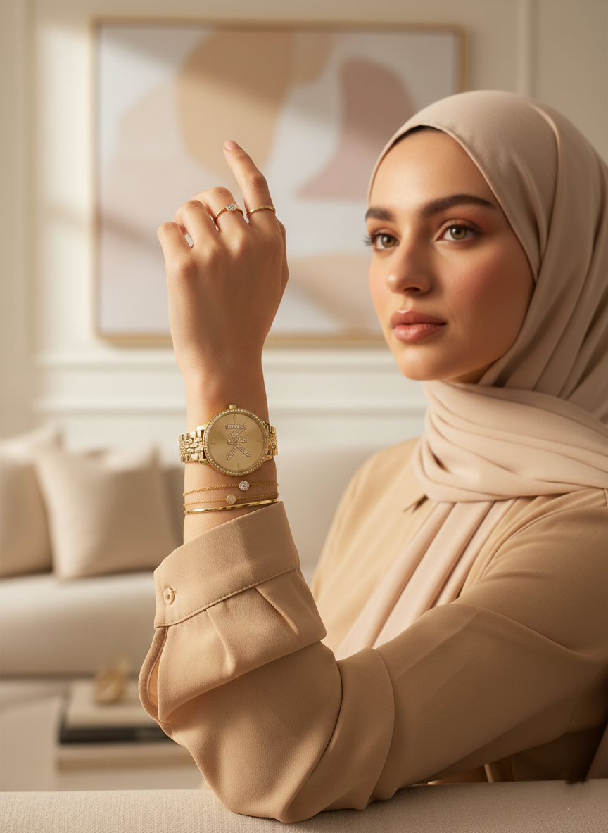 Michael Kors MK4371 Women’s Gold Dial Gold Stainless Steel Crystal MK Logo Watch - Luxury Hub Store