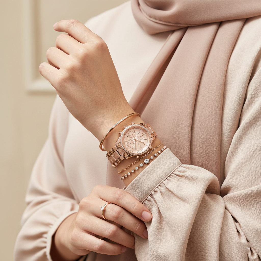 Michael Kors MK6598 Ritz Women’s Rose Gold Dial Rose Gold Stainless Steel Chronograph Watch - Luxury Hub Store