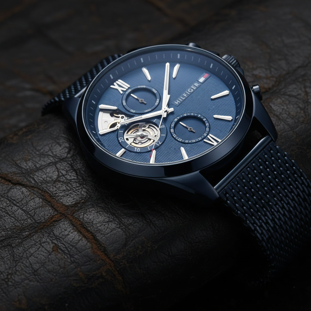 Tommy Hilfiger1710648  Shawn | 46mm Multi-Function Watch - Blue Silicone