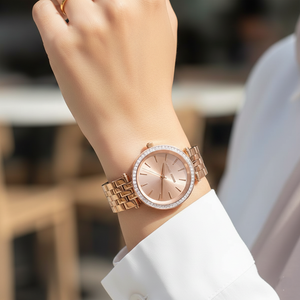 Michael Kors MK3366 Darci Mini Women’s Rose Gold Crystal Dial Watch - Luxury Hub Store