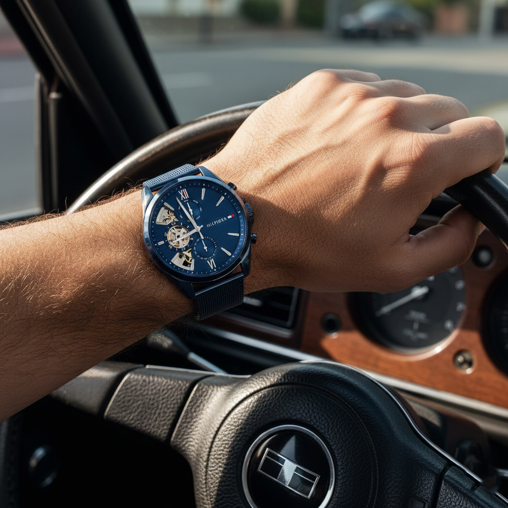 Tommy Hilfiger1710648  Shawn | 46mm Multi-Function Watch - Blue Silicone