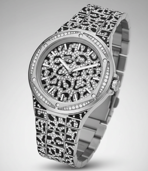 Michael Kors MK7408 Lennox Animal Women’s Silver Crystal Dial Watch - Luxury Hub Store