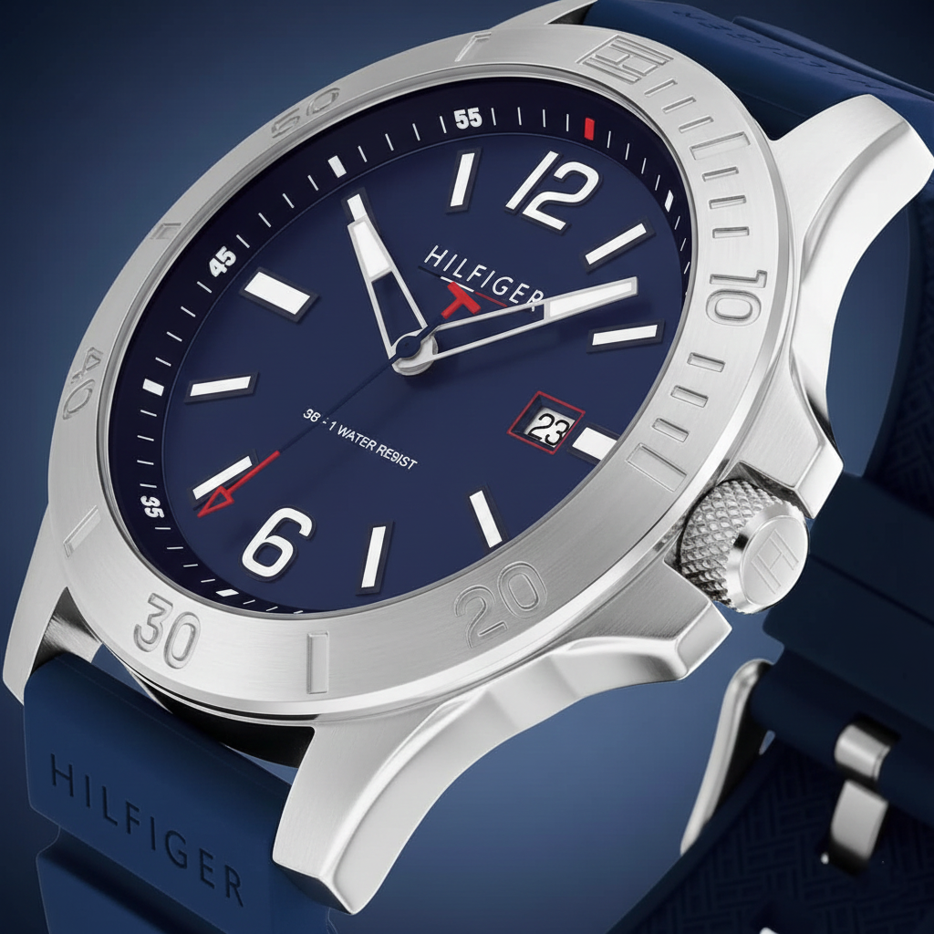 Tommy Hilfiger Ryan Men's Analog Watch – Silicone Strap 1791991