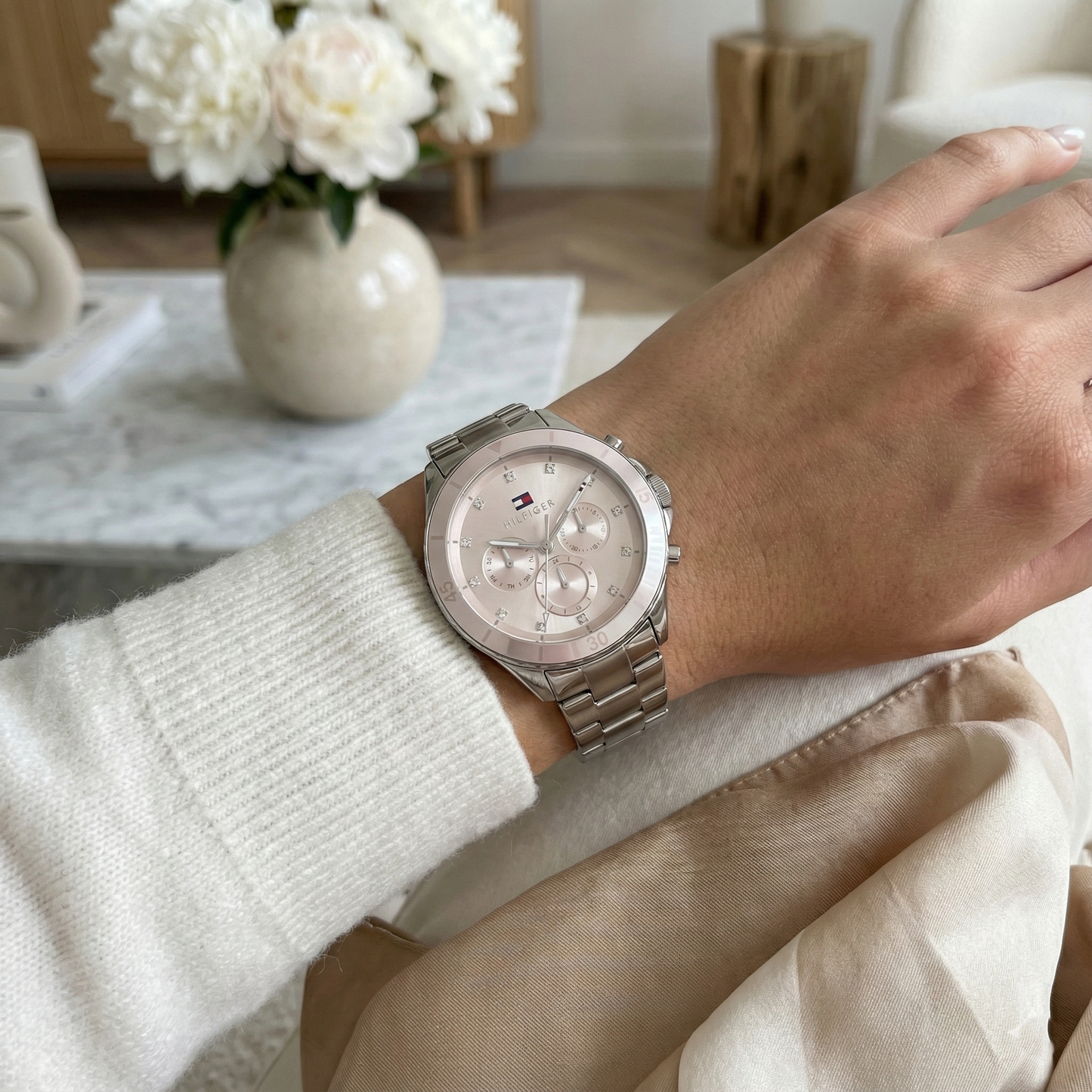 Tommy Hilfiger Women's(Mellie) Multi-Function Watch – Model 1782706 – Silver Stainless Steel