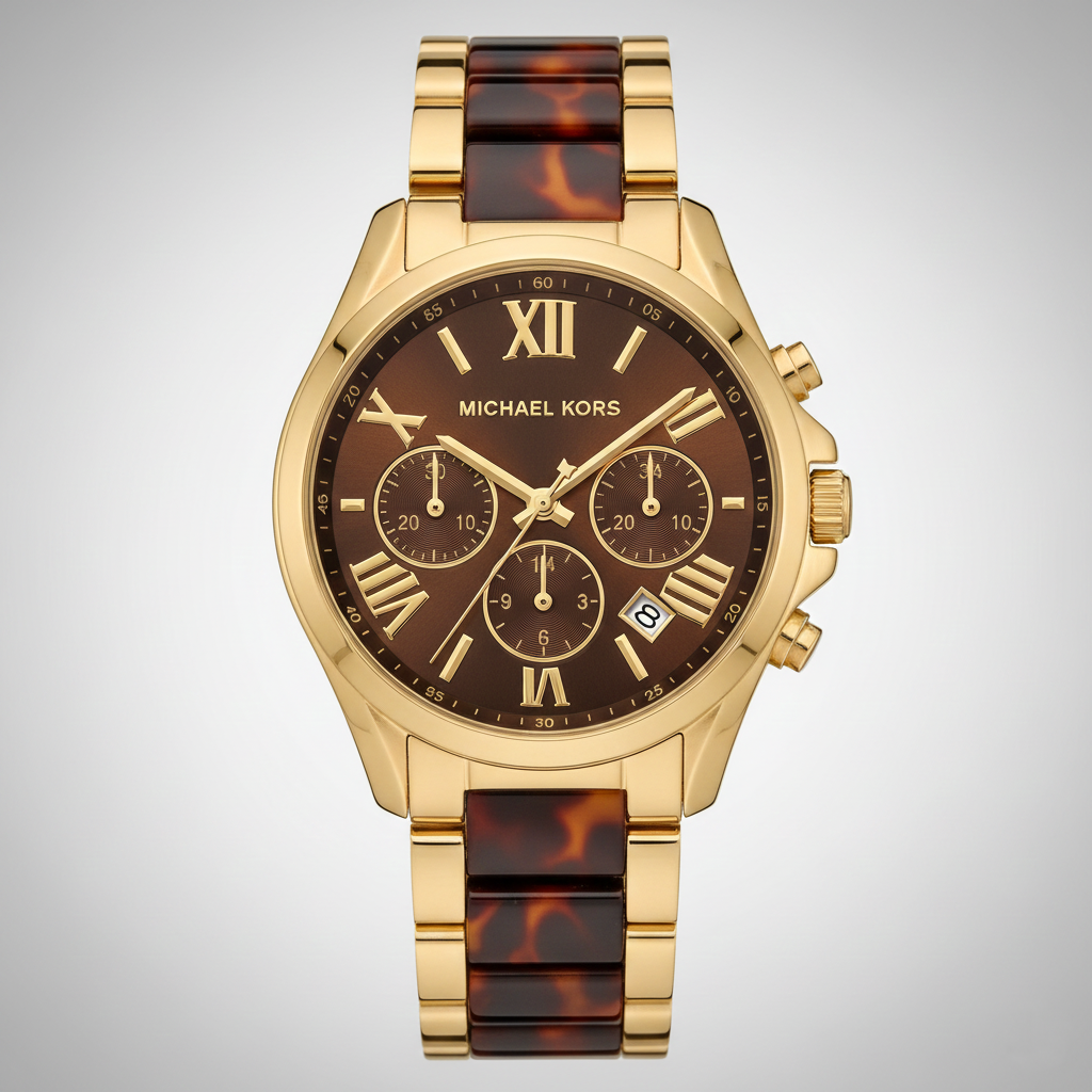 Michael Kors MK5696 Women’s Brown Dial Gold Stainless Steel Bradshaw Watch - Luxury Hub Store