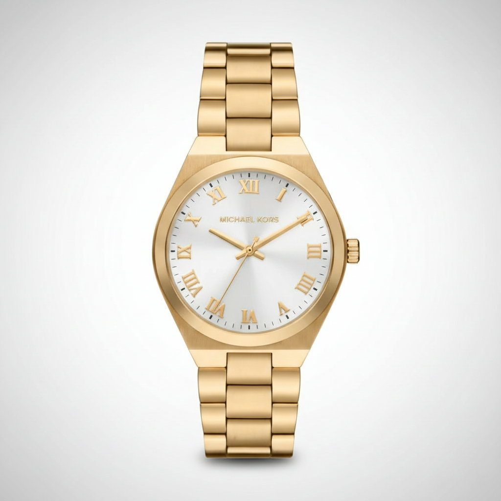 Michael Kors MK7391 Women’s White Dial Gold Stainless Steel Lennox Watch - Luxury Hub Store