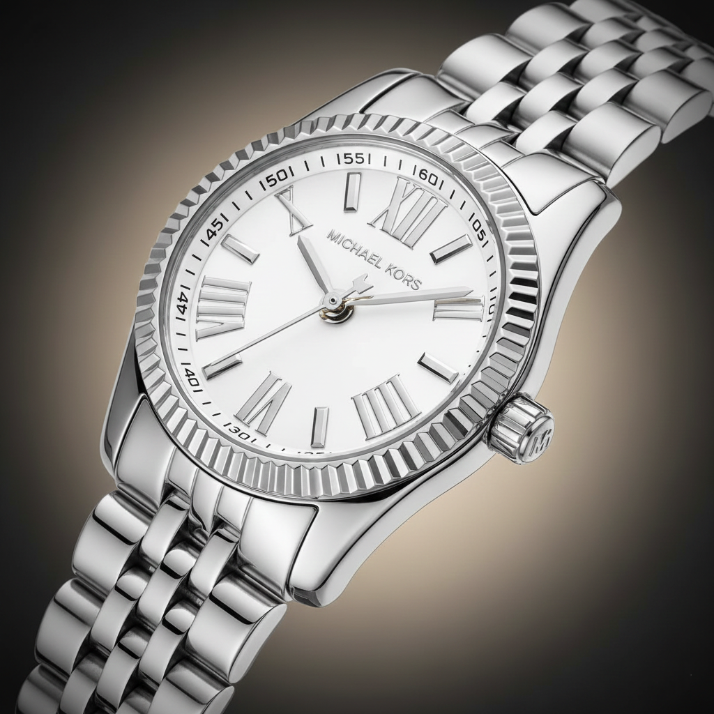 Michael Kors Lexington MK3228 Women’s Silver Stainless Steel Watch - Luxury Hub Store