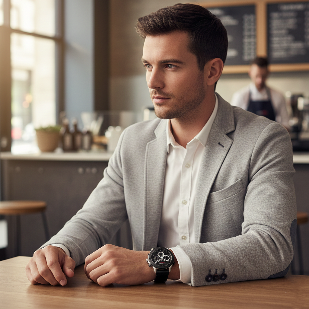 Tommy Hilfiger Harley 1791894 Men’s Black Dial Black Leather Multi-Function Watch