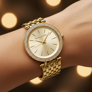 Michael Kors Darci MK3191 Women’s Gold Dial Gold-Tone Bracelet Watch - Luxury Hub Store