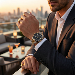 Emporio Armani AR11680 World Explorer Men's Solar Watch Black Dial Two-Tone