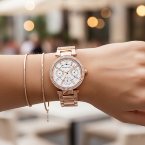 Michael Kors Parker MK5616 Women’s Rose Gold Stainless Steel Multi-Function Watch - Luxury Hub Store