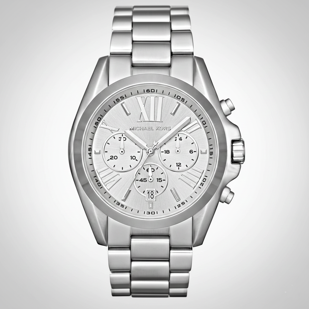 Michael Kors MK5535 Women’s Silver Dial Stainless Steel Bradshaw Watch - Luxury Hub Store
