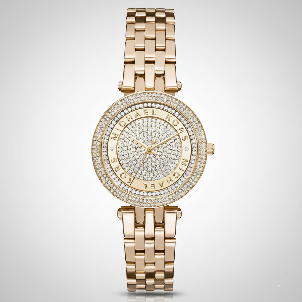 Michael Kors MK3445 Darci Mini Women’s Gold Crystal Dial Watch - Luxury Hub Store