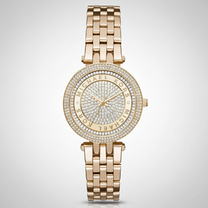 Michael Kors MK3445 Darci Mini Women’s Gold Crystal Dial Watch - Luxury Hub Store