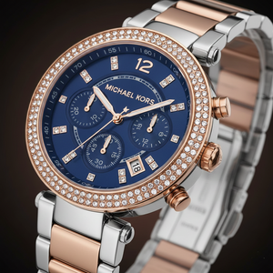 Michael Kors Parker MK6141 Women’s Rose Gold & Silver Stainless Steel Multi-Function Watch - Luxury Hub Store