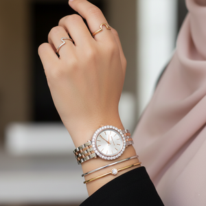Michael Kors MK4515 Darci Women’s Two-Tone Crystal Dial Watch - Luxury Hub Store