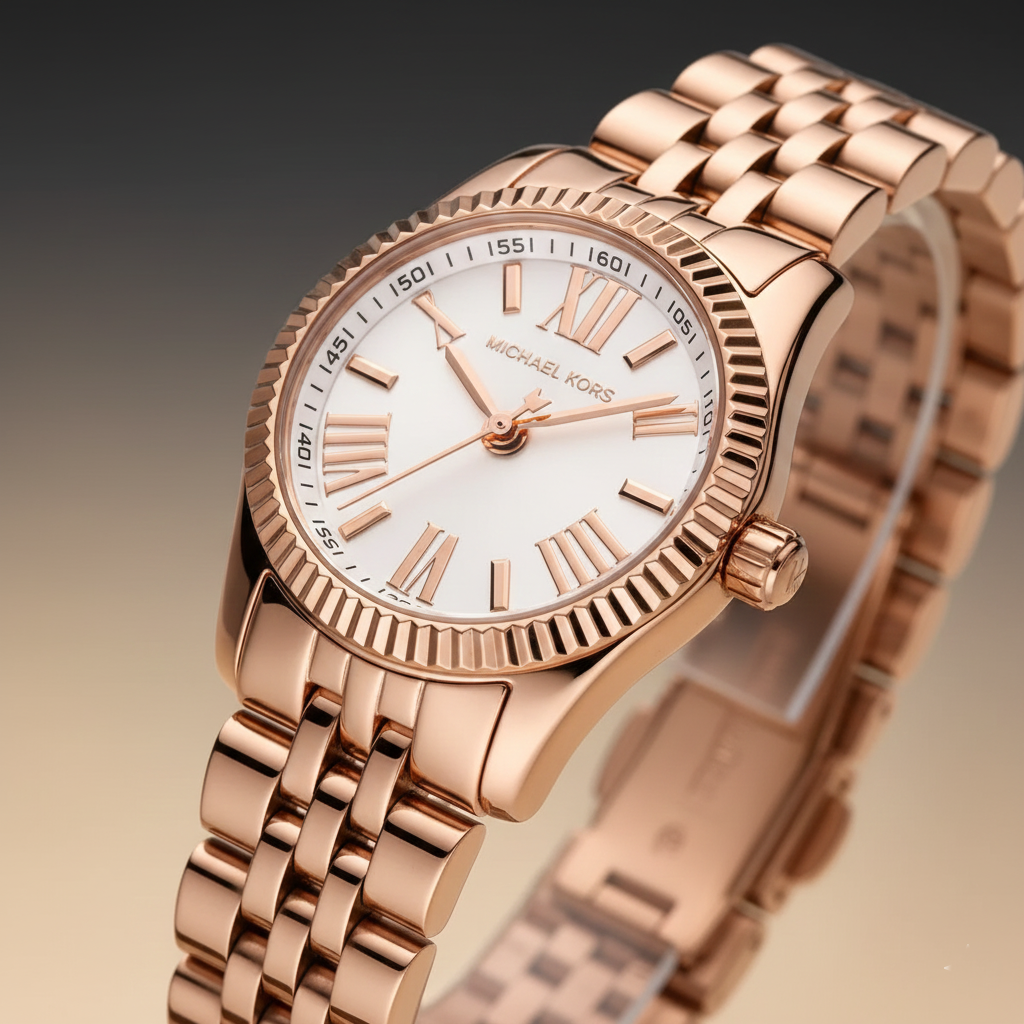 Michael Kors Lexington MK3230 Women’s Rose Gold Stainless Steel Watch - Luxury Hub Store
