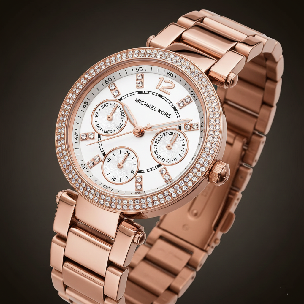 Michael Kors Parker MK5616 Women’s Rose Gold Stainless Steel Multi-Function Watch - Luxury Hub Store