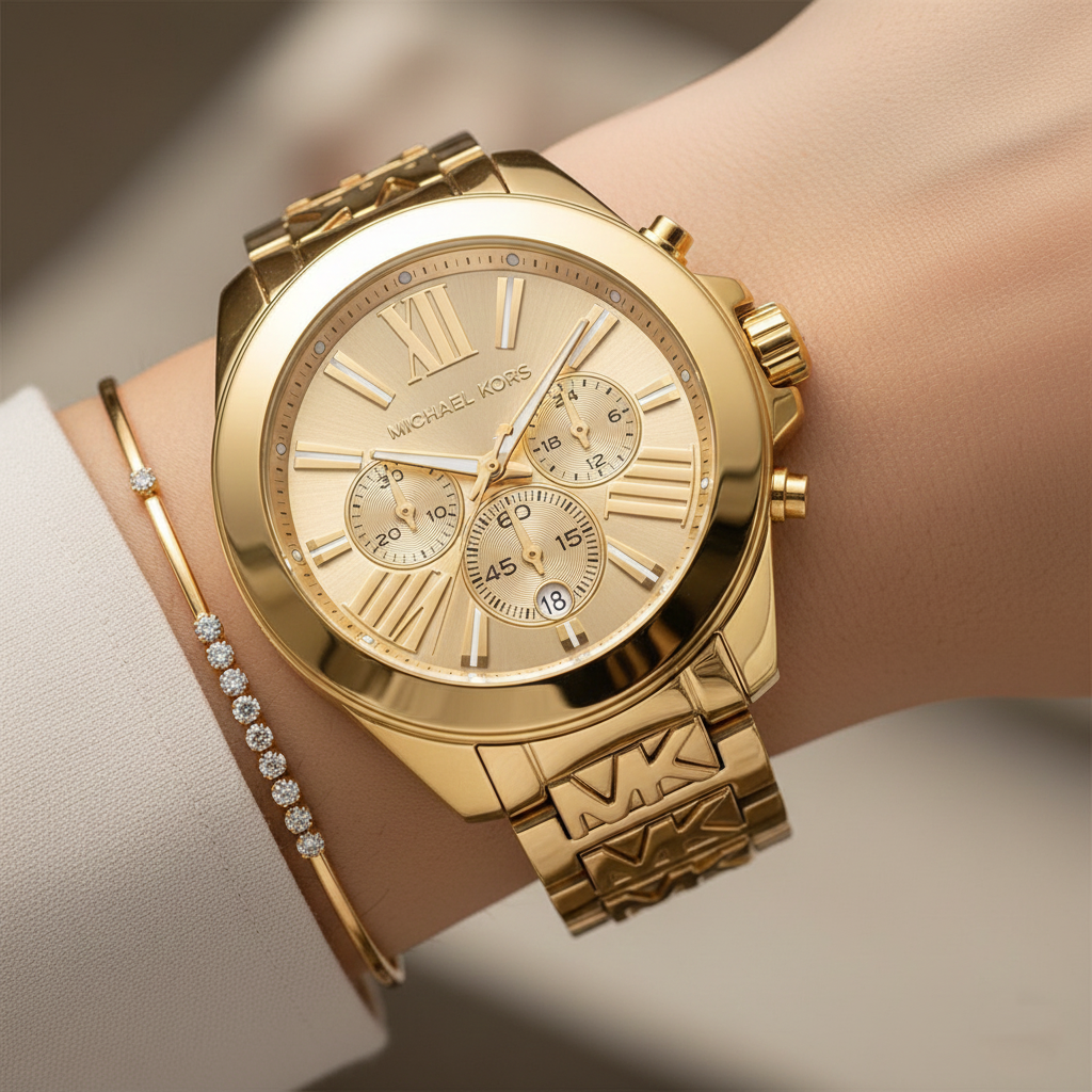 Michael Kors MK6952 Wren Women’s Gold Chronograph Watch - Luxury Hub Store