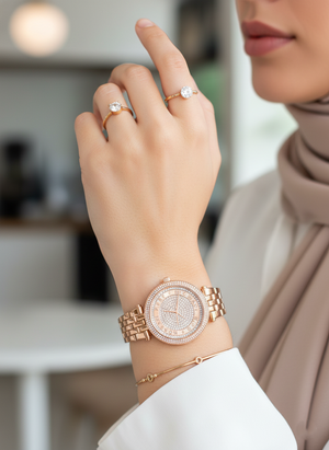 Michael Kors MK4592 Darci Mini Women’s Rose Gold Crystal Dial Watch - Luxury Hub Store