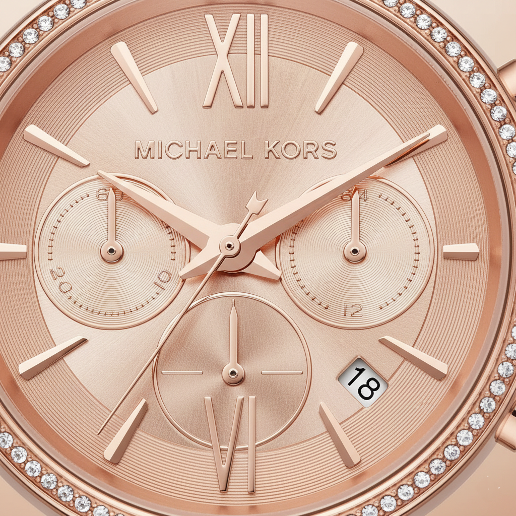 Michael Kors MK6560 Sofie Women’s Rose Gold Dial Rose Gold Stainless Steel Chronograph Watch - Luxury Hub Store