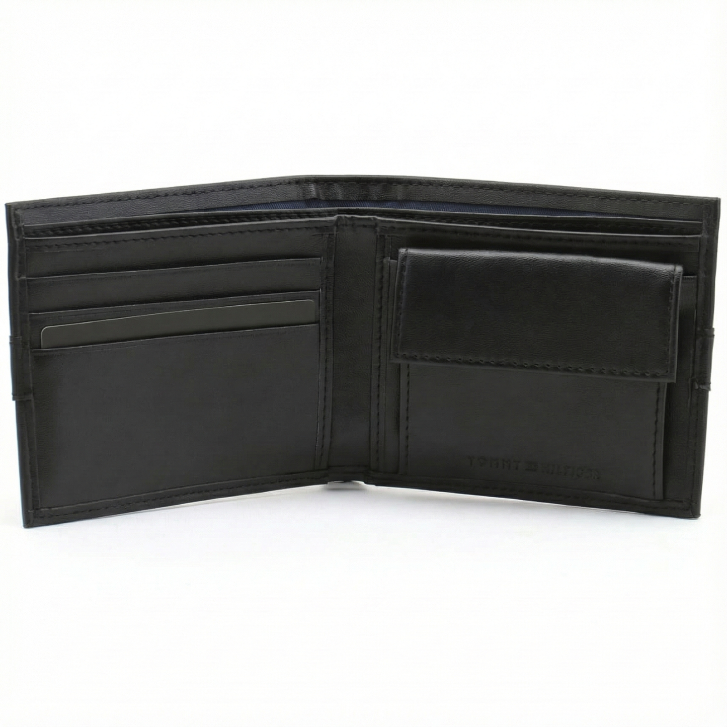 Tommy Hilfiger Men’s Leather Wallet & Belt Gift Set – Black