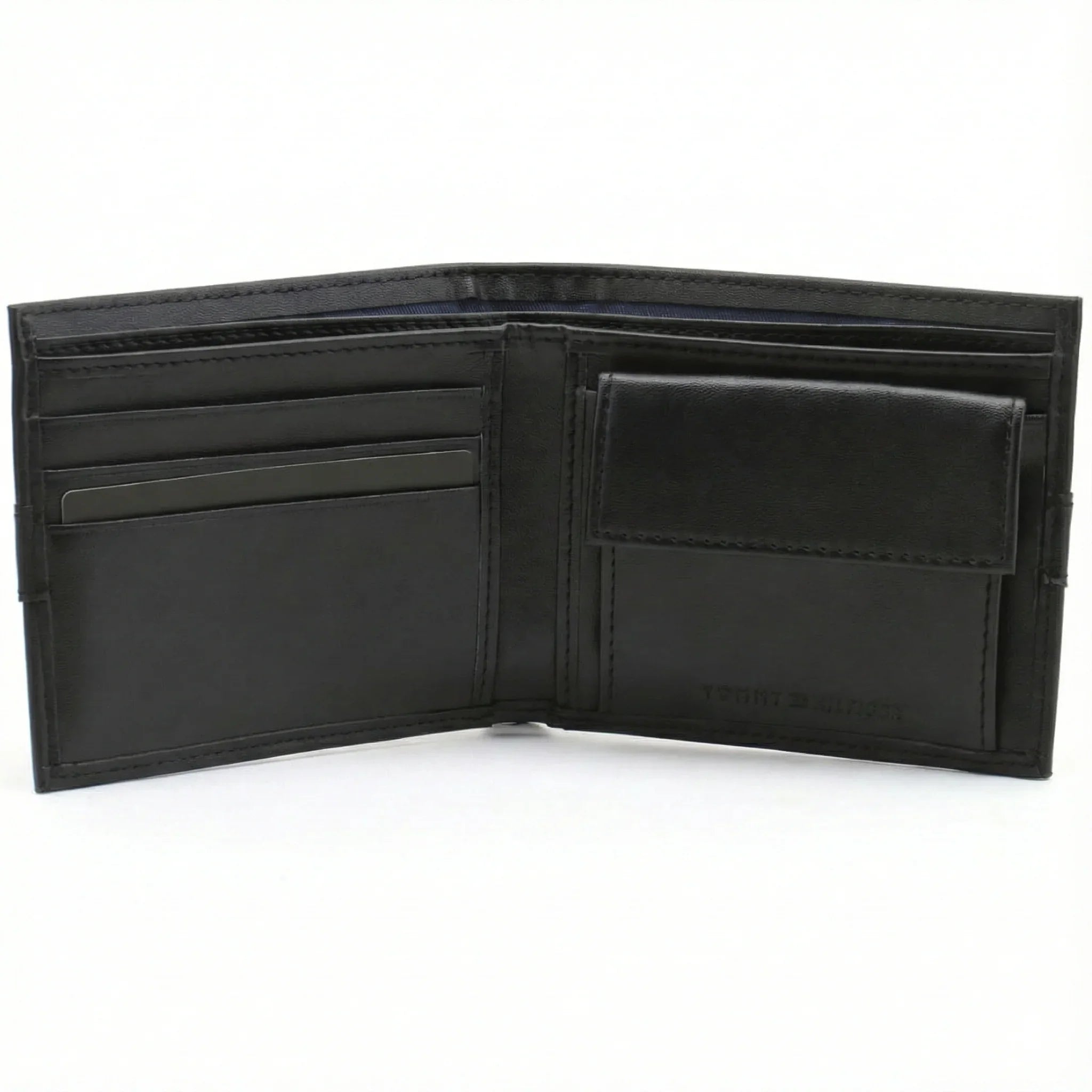 Tommy Hilfiger Men’s Leather Wallet & Belt Gift Set – Black - Luxury Hub Store