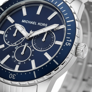 Michael Kors MK7153 Men’s Blue Dial Silver Stainless Steel Cunningham Chronograph Watch - Luxury Hub Store