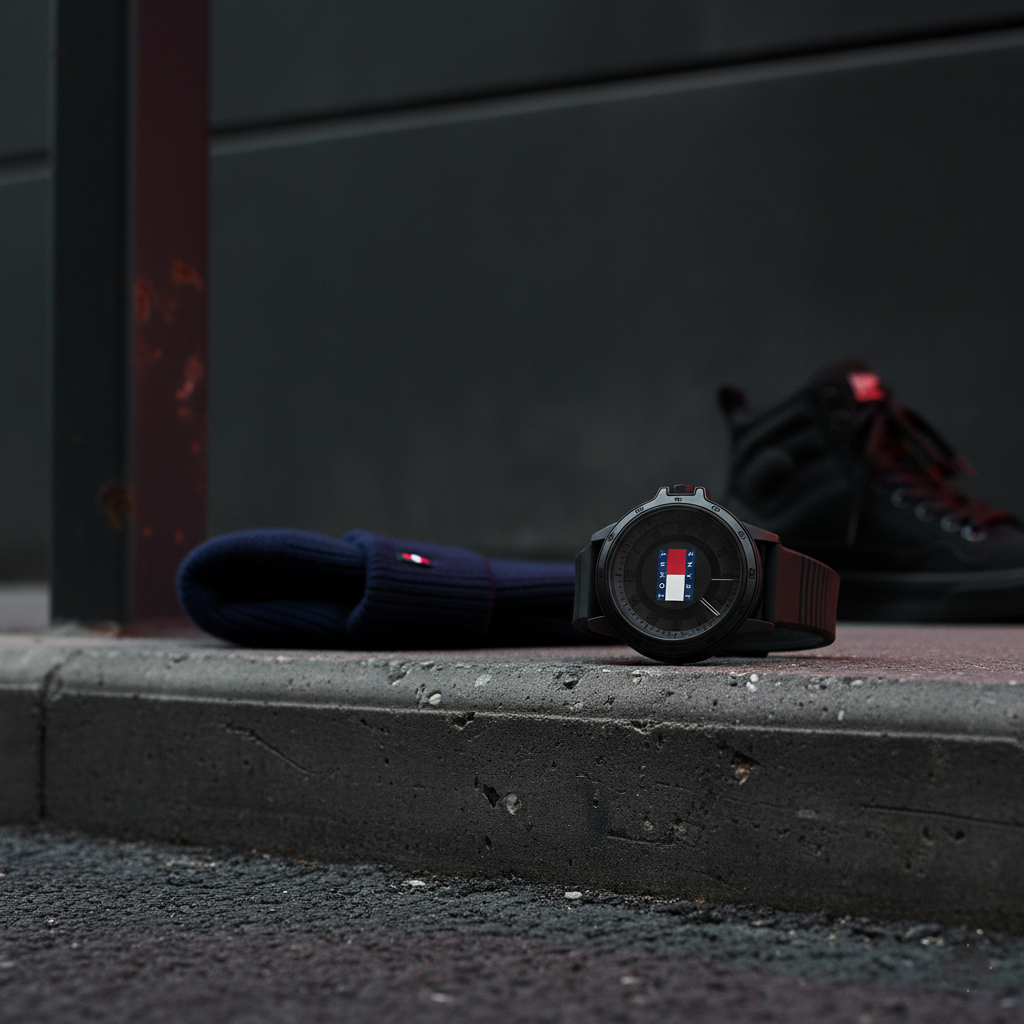 Tommy Jeans 179203 Men’s Casual Black Silicone Watch – Minimal Sport Design