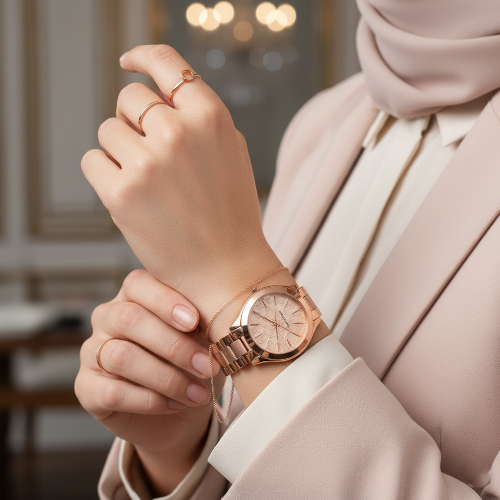 Michael Kors MK3336 Women’s Rose Gold Runway Slim Stainless Steel Watch - Luxury Hub Store