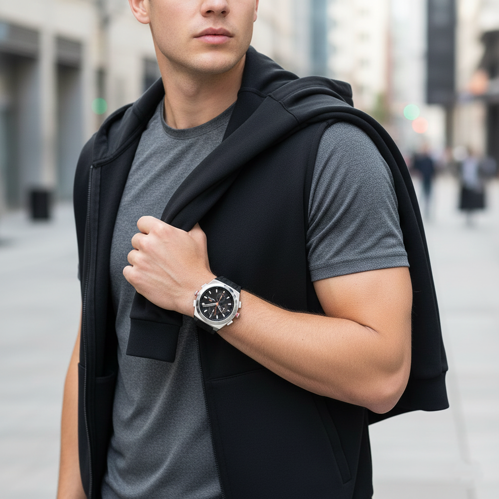 Tommy Hilfiger Connor 1791898 Men’s Black Dial Black Silicone Multi-Function Watch