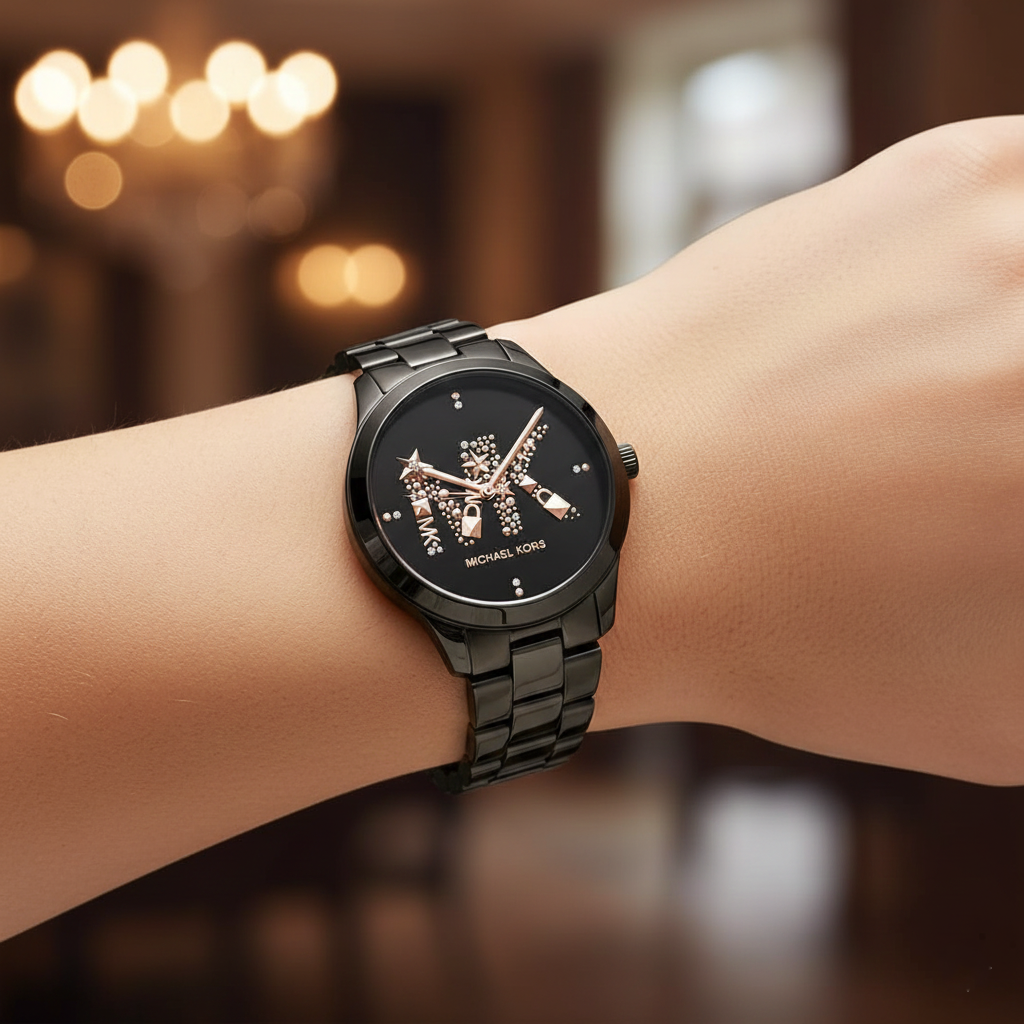 Michael Kors Runway MK6683 Women’s Black Dial Black Bracelet Watch - Luxury Hub Store