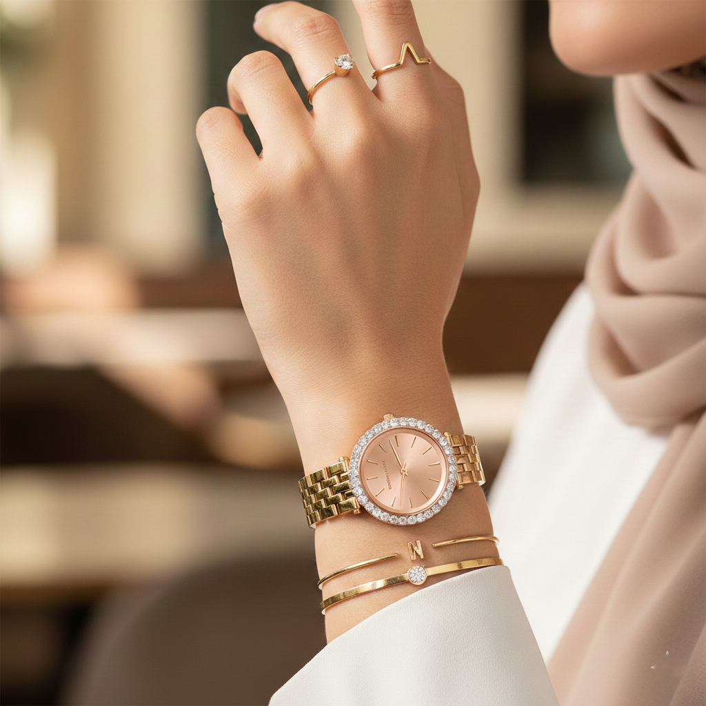 Michael Kors MK4514 Darci Women’s Rose Gold Crystal Dial Watch - Luxury Hub Store