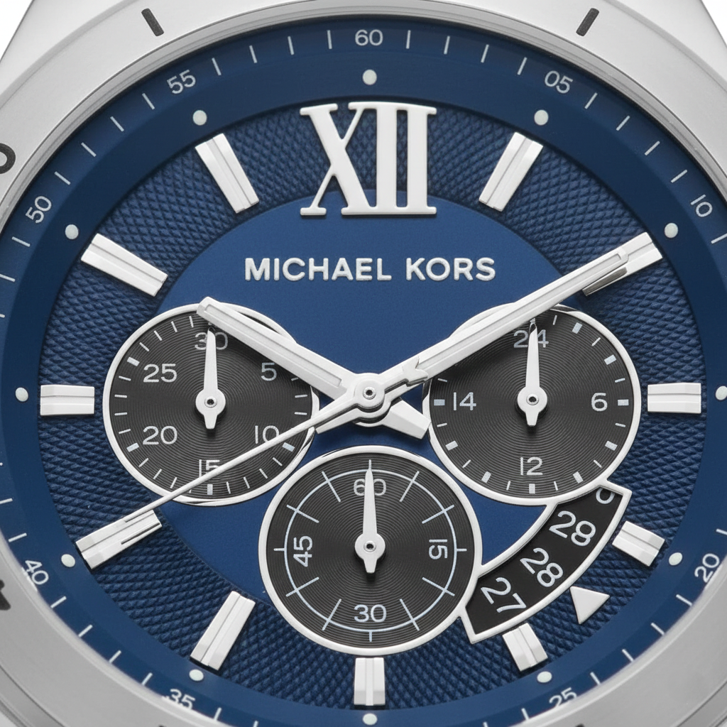 Michael Kors MK8923 Men’s Navy Blue Dial Blue Fabric Strap Chronograph Watch - Luxury Hub Store
