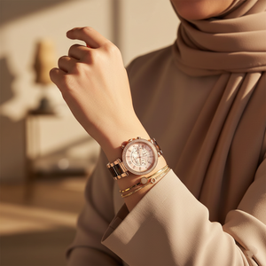 Michael Kors MK5538 Parker Women’s Rose Gold Dial Rose Gold Stainless Steel Chronograph Watch - Luxury Hub Store