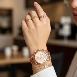 Michael Kors MK5569 Lexington Women’s Rose Gold Chronograph Watch - Luxury Hub Store