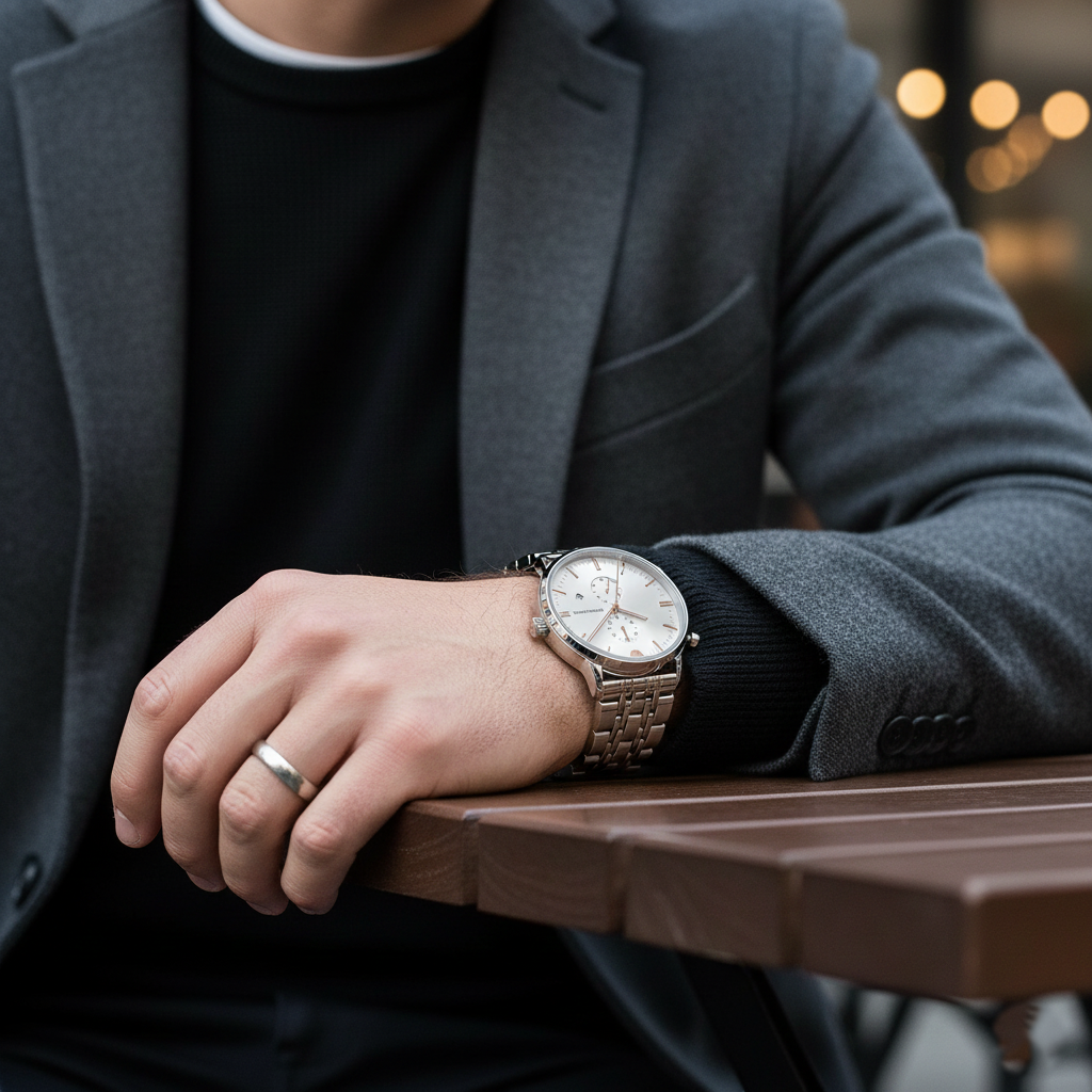 Emporio Armani AR1933 Men’s Silver Dial Silver Stainless Steel Chronograph Watch - Luxury Hub Store