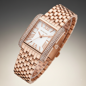 Michael Kors Emery Three MK4743 Women’s Rose Gold Stainless Steel Watch - Luxury Hub Store