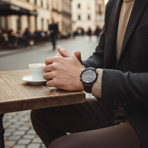 Emporio Armani AR1932 Men’s Grey Dial Brown Leather Chronograph Watch - Luxury Hub Store