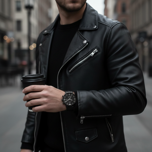 Emporio Armani AR1934 Men’s Black Dial Black Stainless Steel Chronograph Watch - Luxury Hub Store