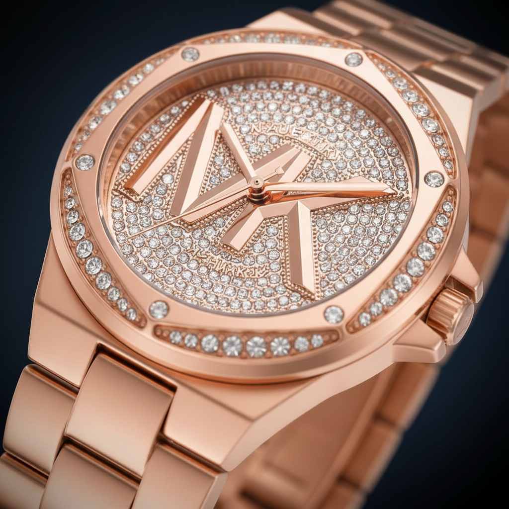 Michael Kors Lennox MK7230 Women’s Rose Gold Dial Rose Gold Bracelet Multi-Function Watch - Luxury Hub Store