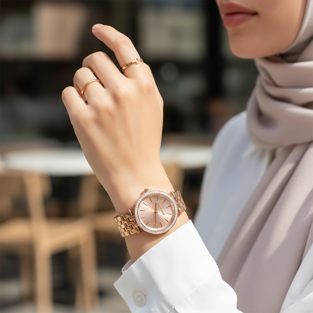 Michael Kors MK3366 Darci Mini Women’s Rose Gold Crystal Dial Watch - Luxury Hub Store